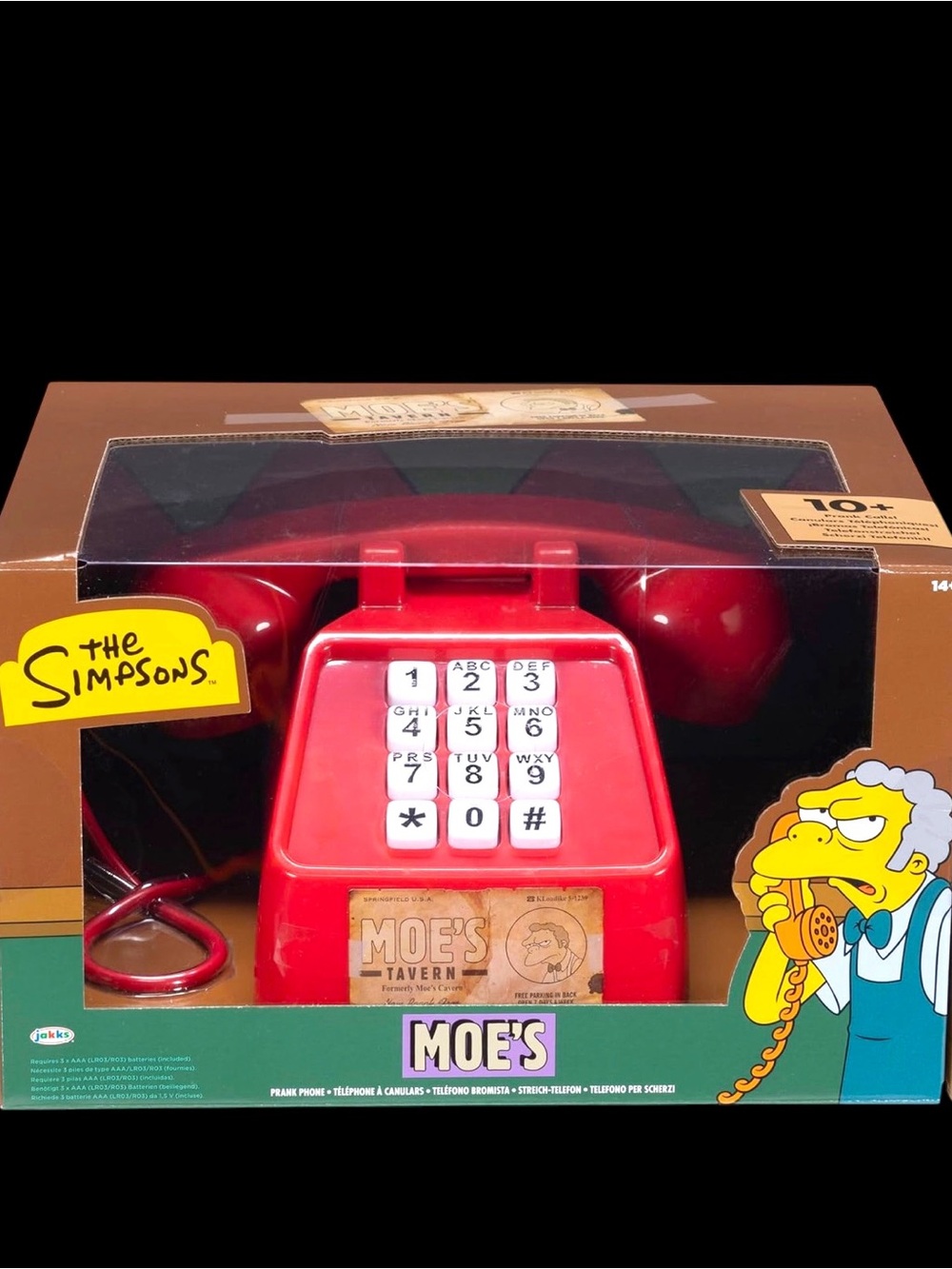 NEW Jakks Pacific Simpsons Moe's Prank Phone Red Novelty Corded 1-Line 2024
